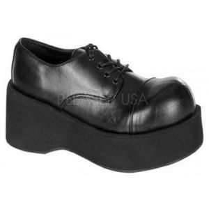 Dank Black Womens Platform Loafer Demonia